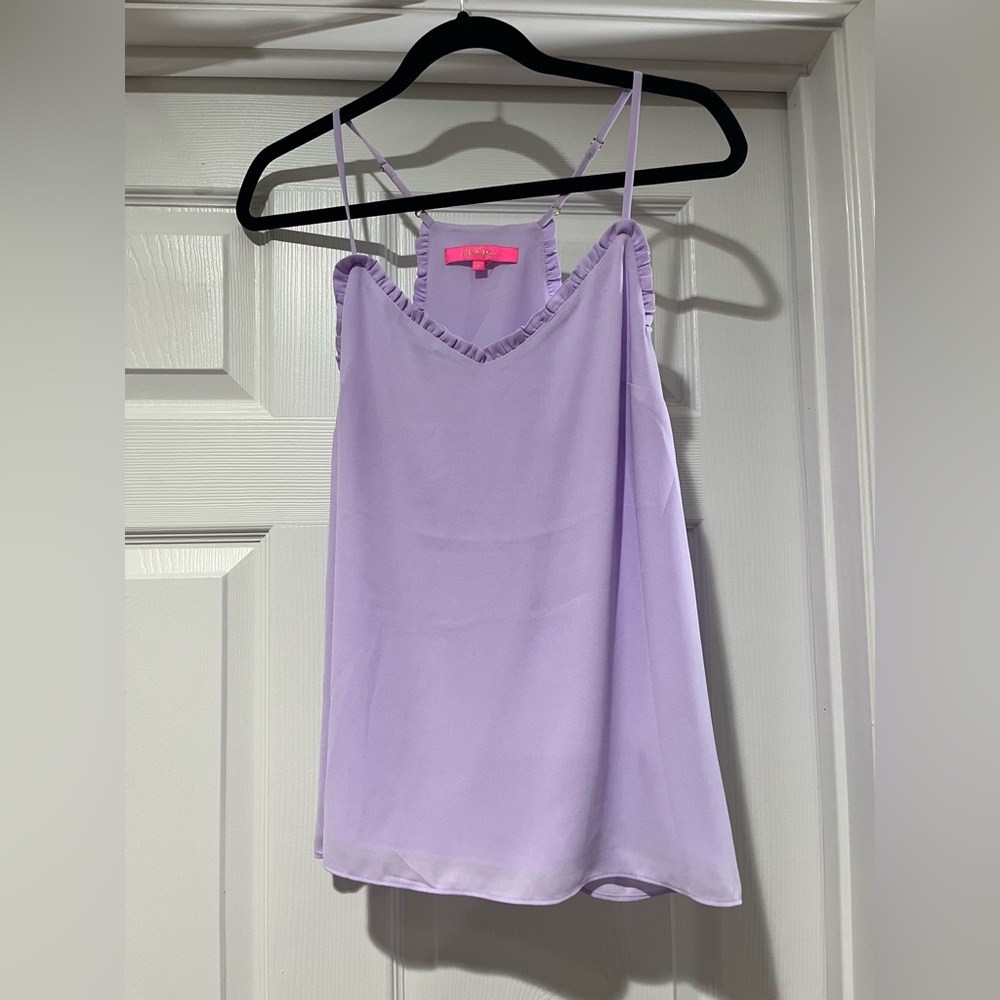 Lilly Pulitzer Lavender Ruffle Trim Cami Top